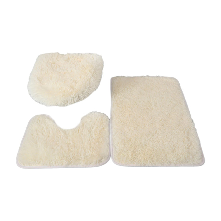 3-piece bath mat set with toilet lid cover