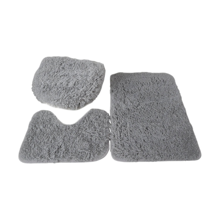 3-piece bath mat set with toilet lid cover