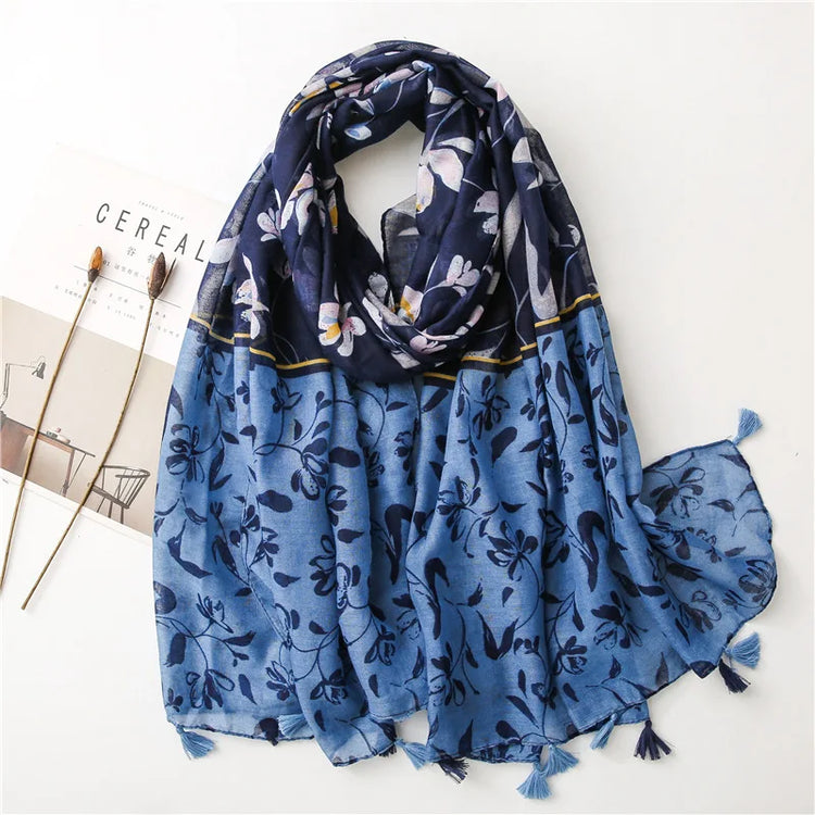 High quality lightweight pashmina stole, styled as a Muslim hijab or fashion wrap