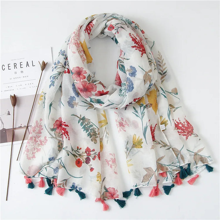 High quality lightweight pashmina stole, styled as a Muslim hijab or fashion wrap