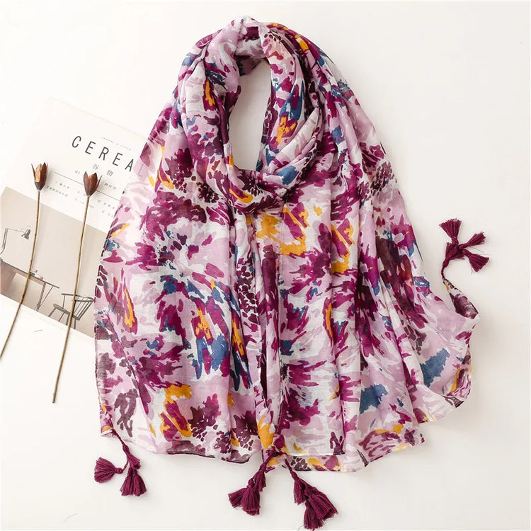 High quality lightweight pashmina stole, styled as a Muslim hijab or fashion wrap
