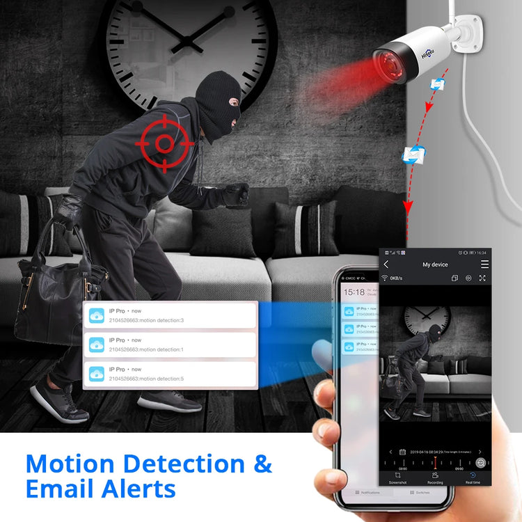 Hiseeu 5MP Outdoor IP Camera with Two-Way Audio and IP66 Waterproof Rating