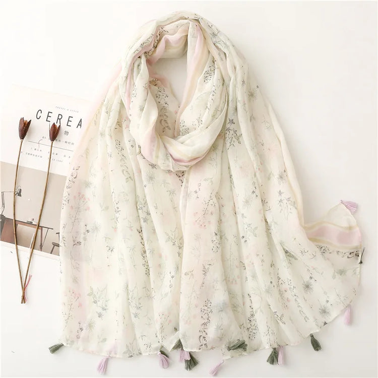 High quality lightweight pashmina stole, styled as a Muslim hijab or fashion wrap