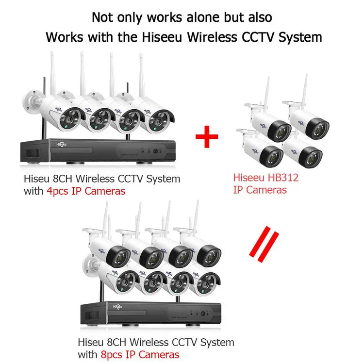 Hiseeu 5MP Outdoor IP Camera with Two-Way Audio and IP66 Waterproof Rating