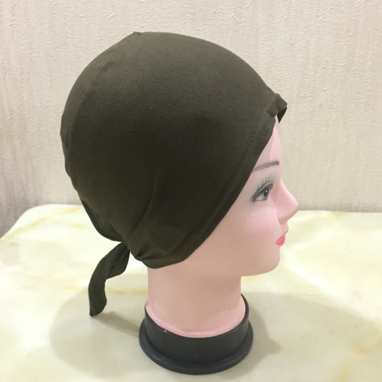 Cotton inner hijab with adjustable tie-back design, breathable and comfortable fit