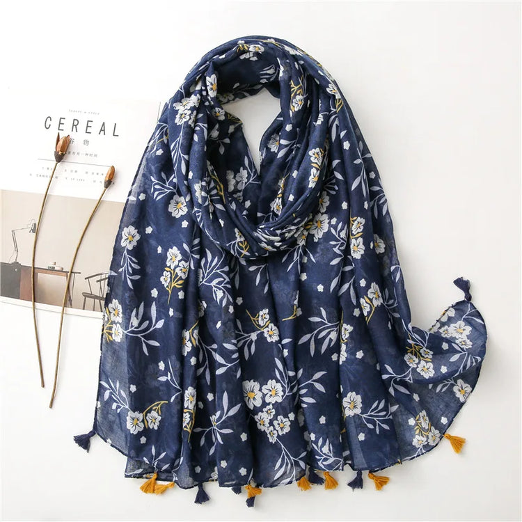 High quality lightweight pashmina stole, styled as a Muslim hijab or fashion wrap