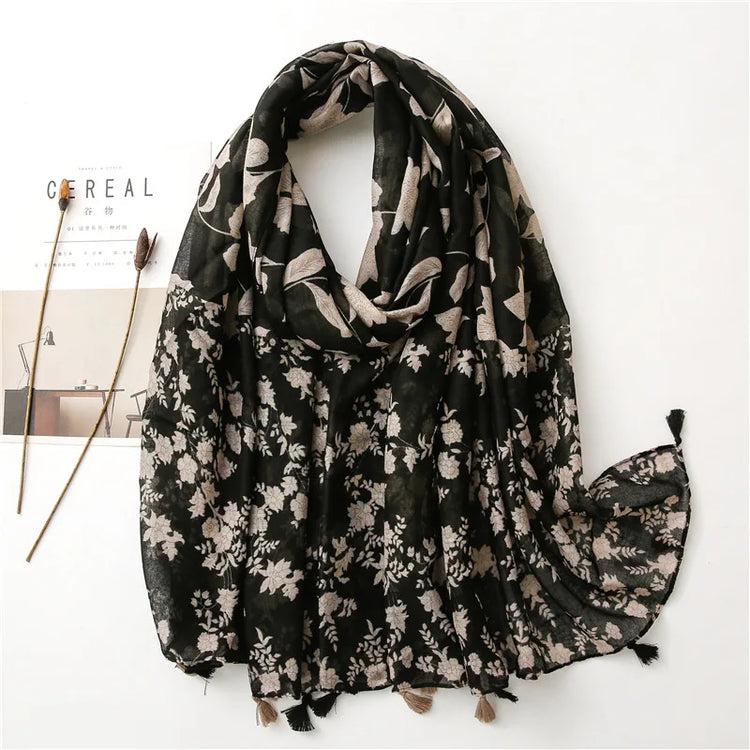 High quality lightweight pashmina stole, styled as a Muslim hijab or fashion wrap