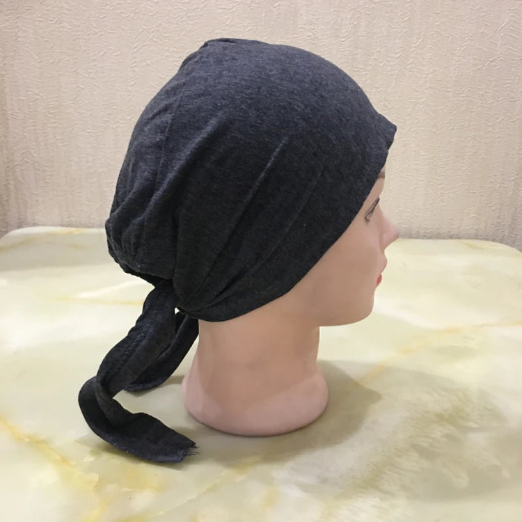 Cotton inner hijab with adjustable tie-back design, breathable and comfortable fit