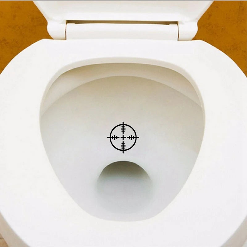 Set of 3 potty training target stickers featuring fun designs to encourage boys