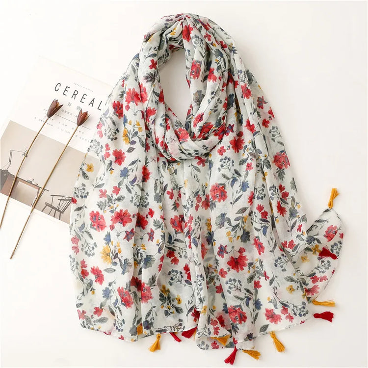 High quality lightweight pashmina stole, styled as a Muslim hijab or fashion wrap