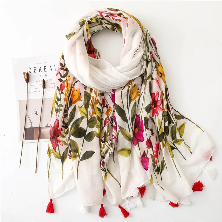 High quality lightweight pashmina stole, styled as a Muslim hijab or fashion wrap