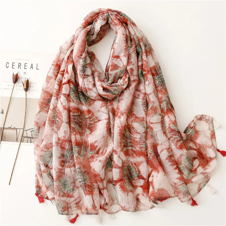 High quality lightweight pashmina stole, styled as a Muslim hijab or fashion wrap