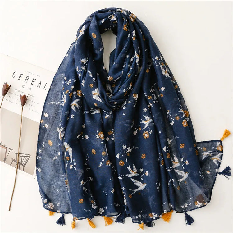 High quality lightweight pashmina stole, styled as a Muslim hijab or fashion wrap