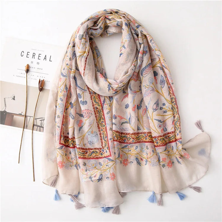 High quality lightweight pashmina stole, styled as a Muslim hijab or fashion wrap