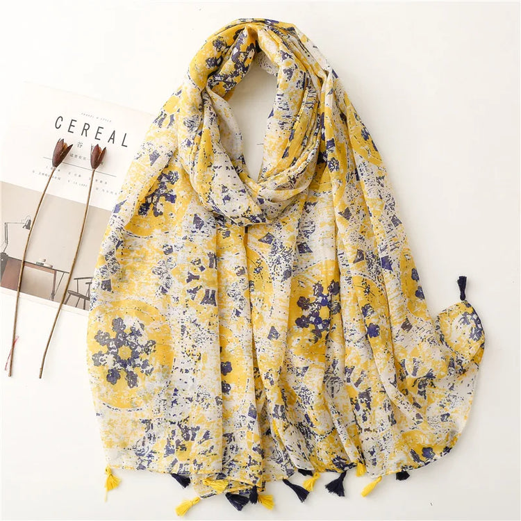 High quality lightweight pashmina stole, styled as a Muslim hijab or fashion wrap