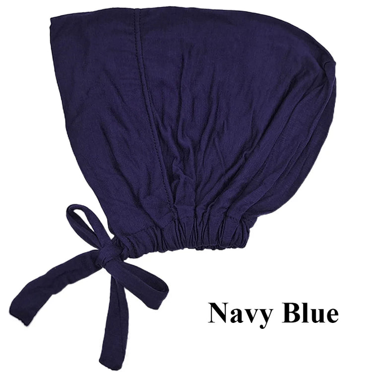 Soft modal Muslim turban hat for women, used as inner hijab cap or underscarf bonnet