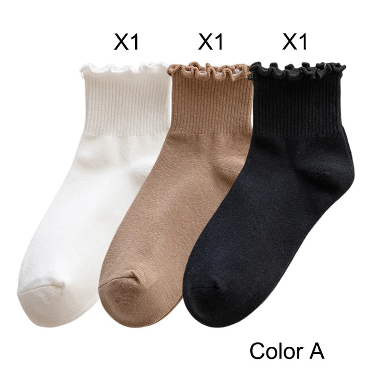 Casual ruffle socks for everyday wear