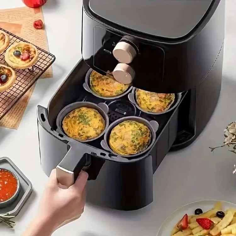 Reusable Silicone Egg Cups for Poaching Eggs in Air Fryer