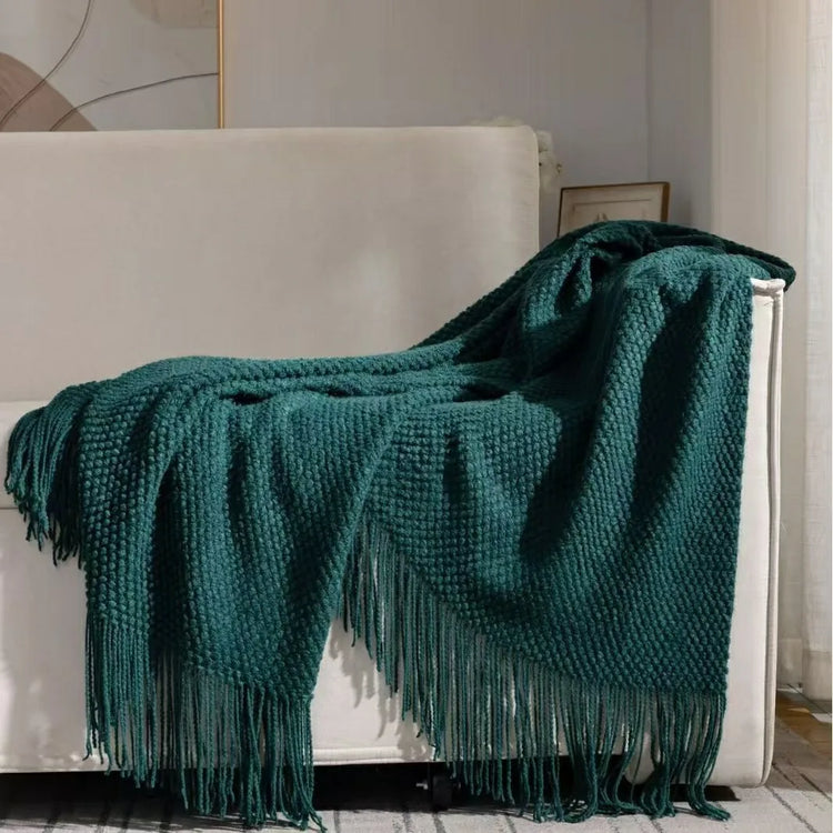 2025 tassel towel throw blanket for sofa, bed, or bedside flag