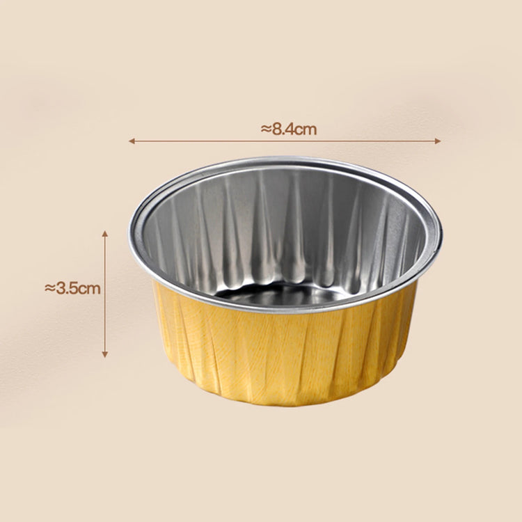 Aluminum Foil Cup Set for Baking Puddings, Cakes, and Pastries