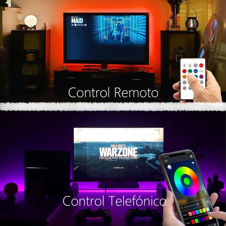 Bluetooth USB TV backlight kit with remote for customizable lighting