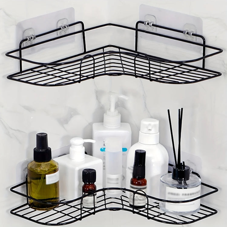 Space-saving triangle storage rack suitable for kitchen and bathroom u