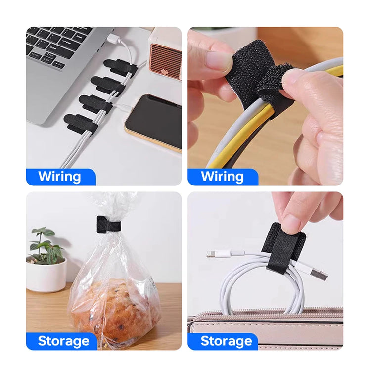 Wire organizer ties for desk and home use