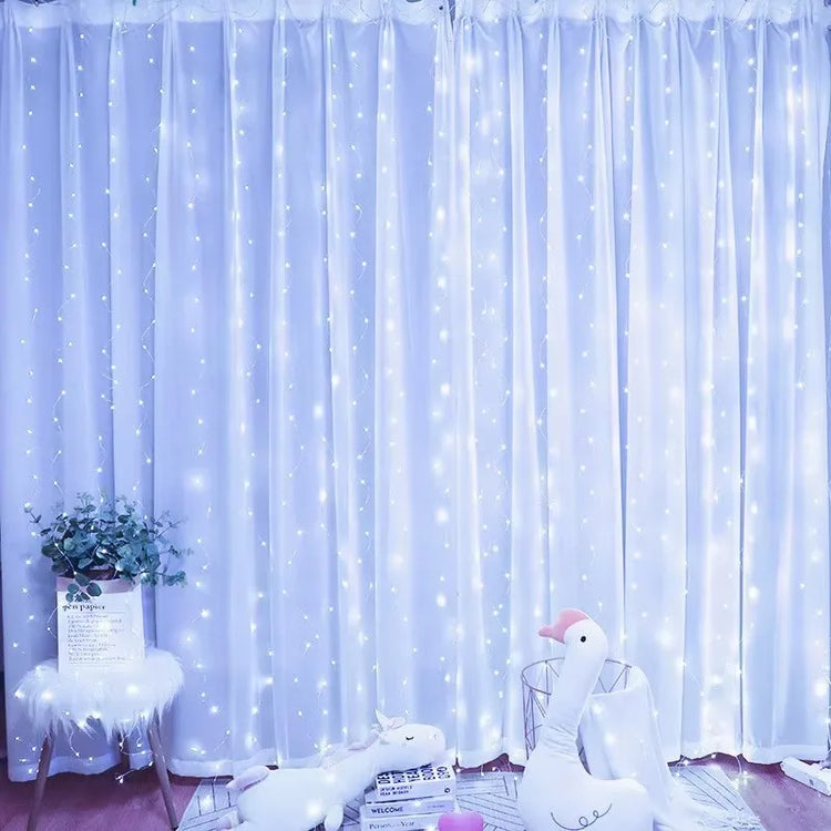 3x3m LED curtain garland fairy lights for window decoration