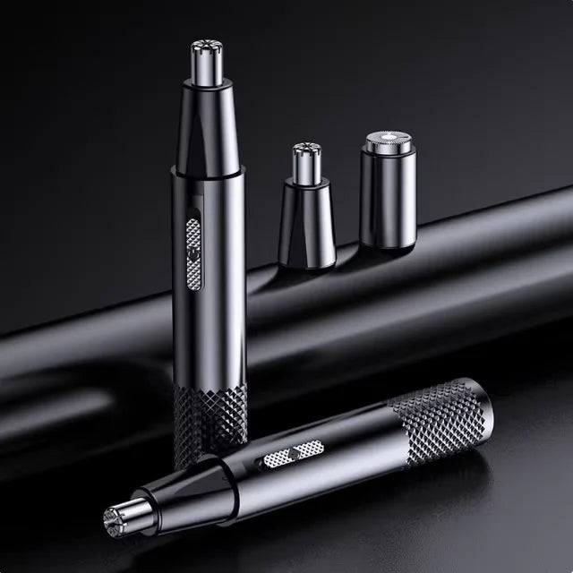 USB rechargeable nose hair trimmer with ergonomic design for comfortable use