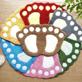Water absorbent bathroom rug with non-slip backing