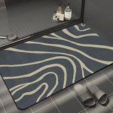 Absorbent diatomite bath mat for kitchen and bathroom