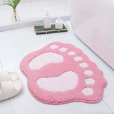 Water absorbent bathroom rug with non-slip backing