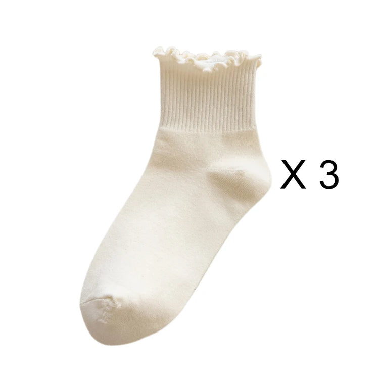 Casual ruffle socks for everyday wear