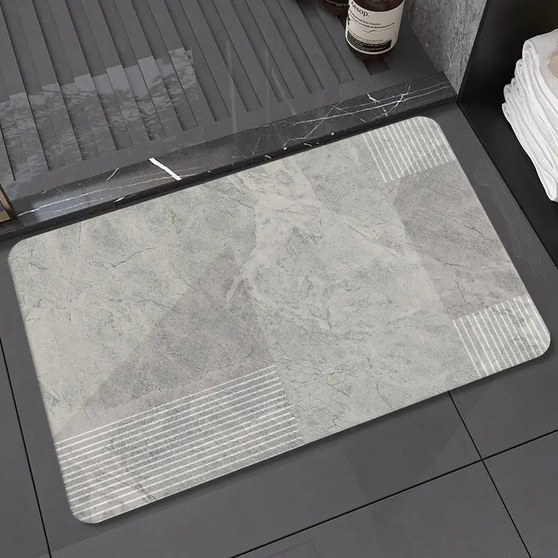 Absorbent diatomite bath mat for kitchen and bathroom