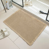 Machine-washable bath mat for toilet and wash basin
