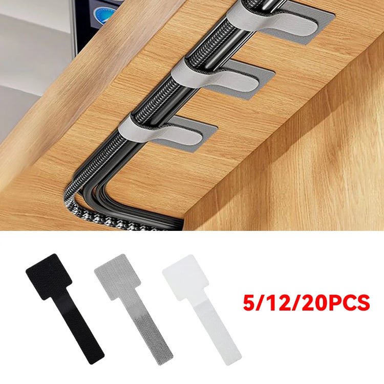 Wire organizer ties for desk and home use