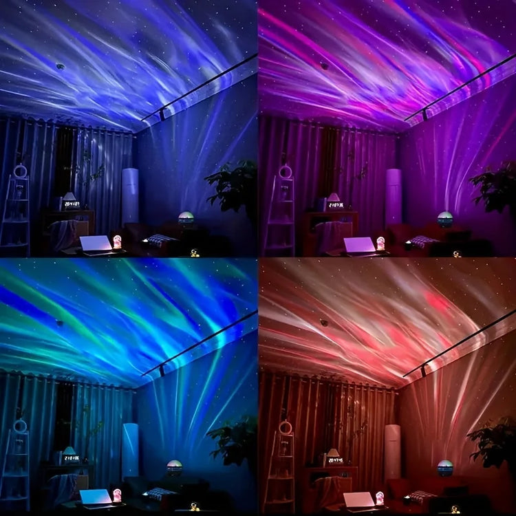 LED starry galaxy projector light with RGB colors and smart remote control