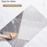 Absorbent diatomite bath mat for kitchen and bathroom