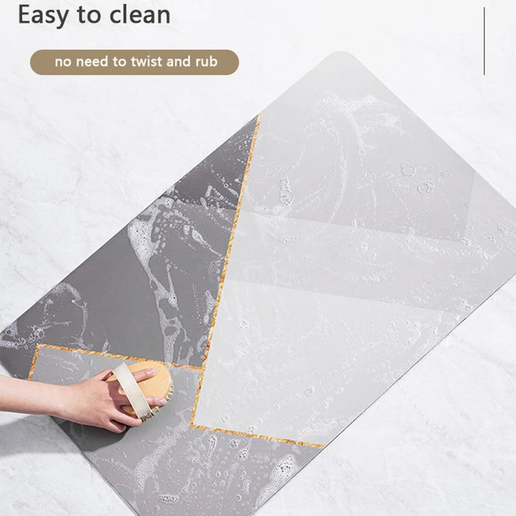 Absorbent diatomite bath mat for kitchen and bathroom