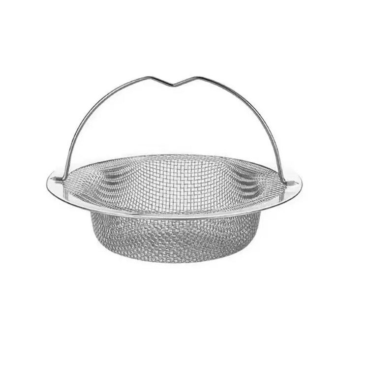 Easy-to-clean stainless steel drain catcher for preventing blockages in sink pipes