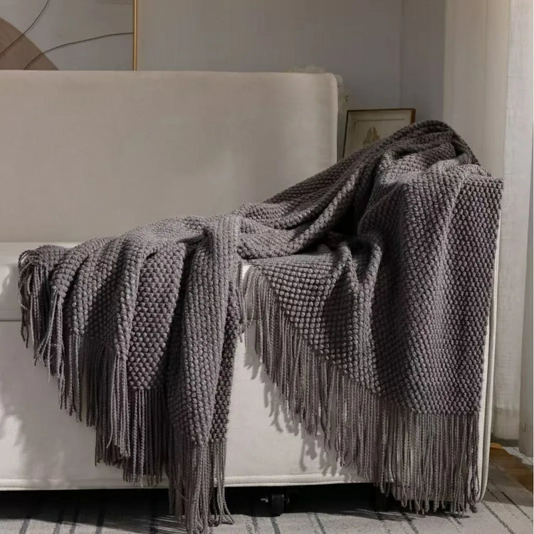 2025 tassel towel throw blanket for sofa, bed, or bedside flag