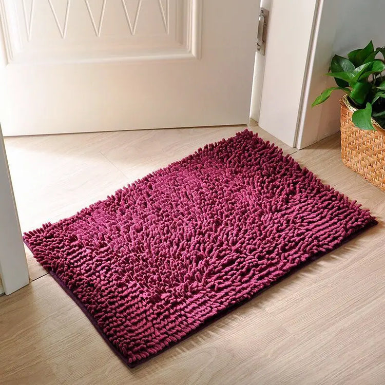 Memory carpet mat for door, toilet, and tub areas