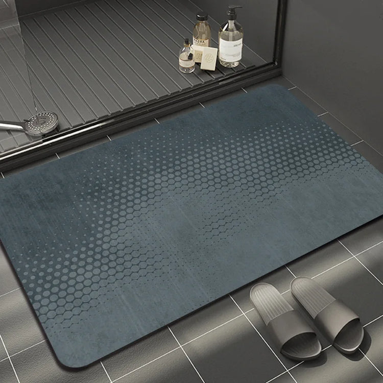 Absorbent diatomite bath mat for kitchen and bathroom