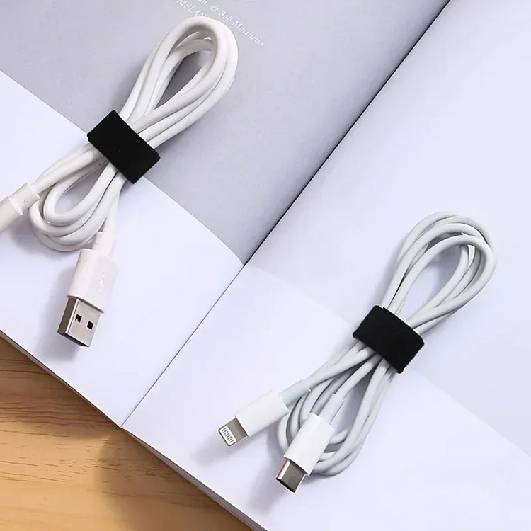 Removable cable tie for cords and data cables