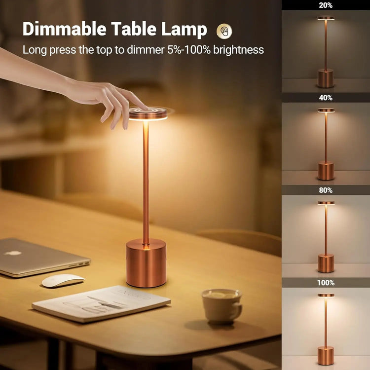 Modern LED table lamp for home, bar, and hospitality lighting