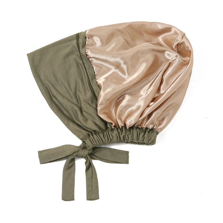 Satin undercap for hijab, stylish and easy-to-wear bonnet for Muslim women