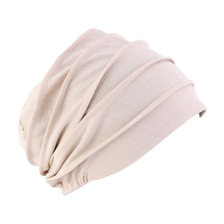 Elastic turban hat for women, used as a head wrap, bonnet, or modest fashion accessory