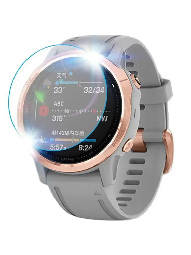 Tempered glass screen protector for Garmin Fenix 8 (43mm) with 9H hardness and bubble-free installation