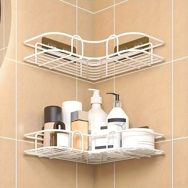 Space-saving triangle storage rack suitable for kitchen and bathroom u