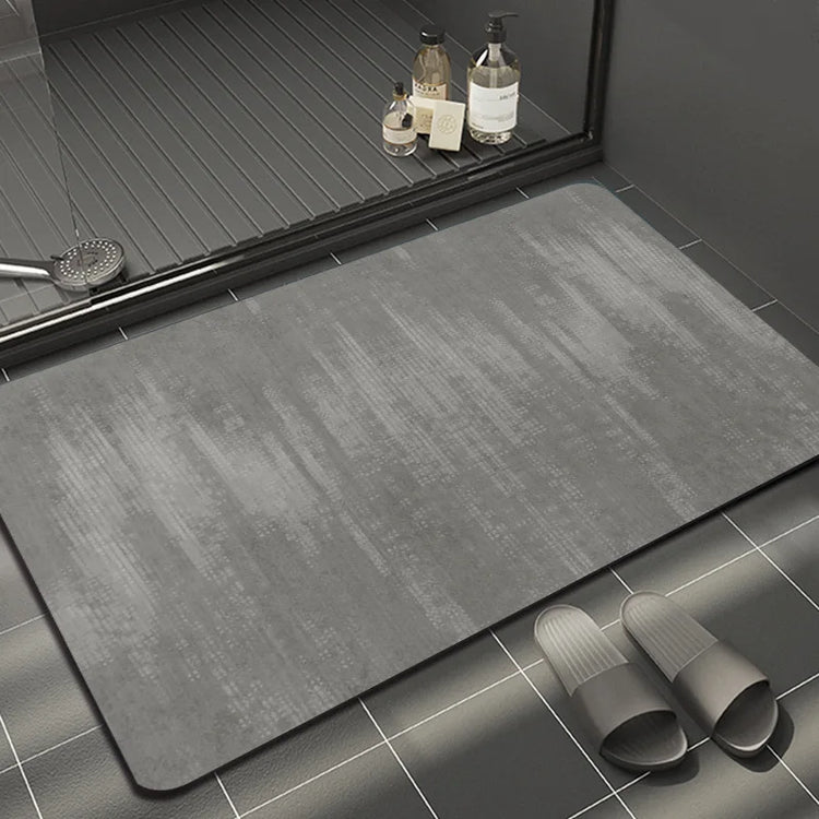 Absorbent diatomite bath mat for kitchen and bathroom